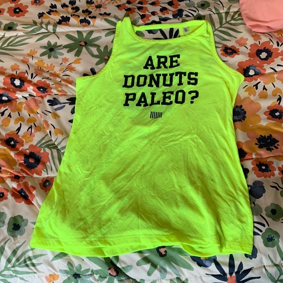 Victoria's Secret Tops - Victoria Secret X Sport neon yellow tank cutout back